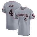 Kooe W.Nationals #4 Daylen Lile Player Gray Alternate Elite Stitched Jerseys