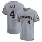 Kooe W.Nationals #4 Daylen Lile Player Gray Alternate Elite Stitched Jerseys