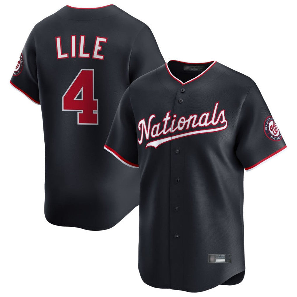 Kooe W.Nationals #4 Daylen Lile Player Navy Alternate Limited Replica Stitched Jerseys