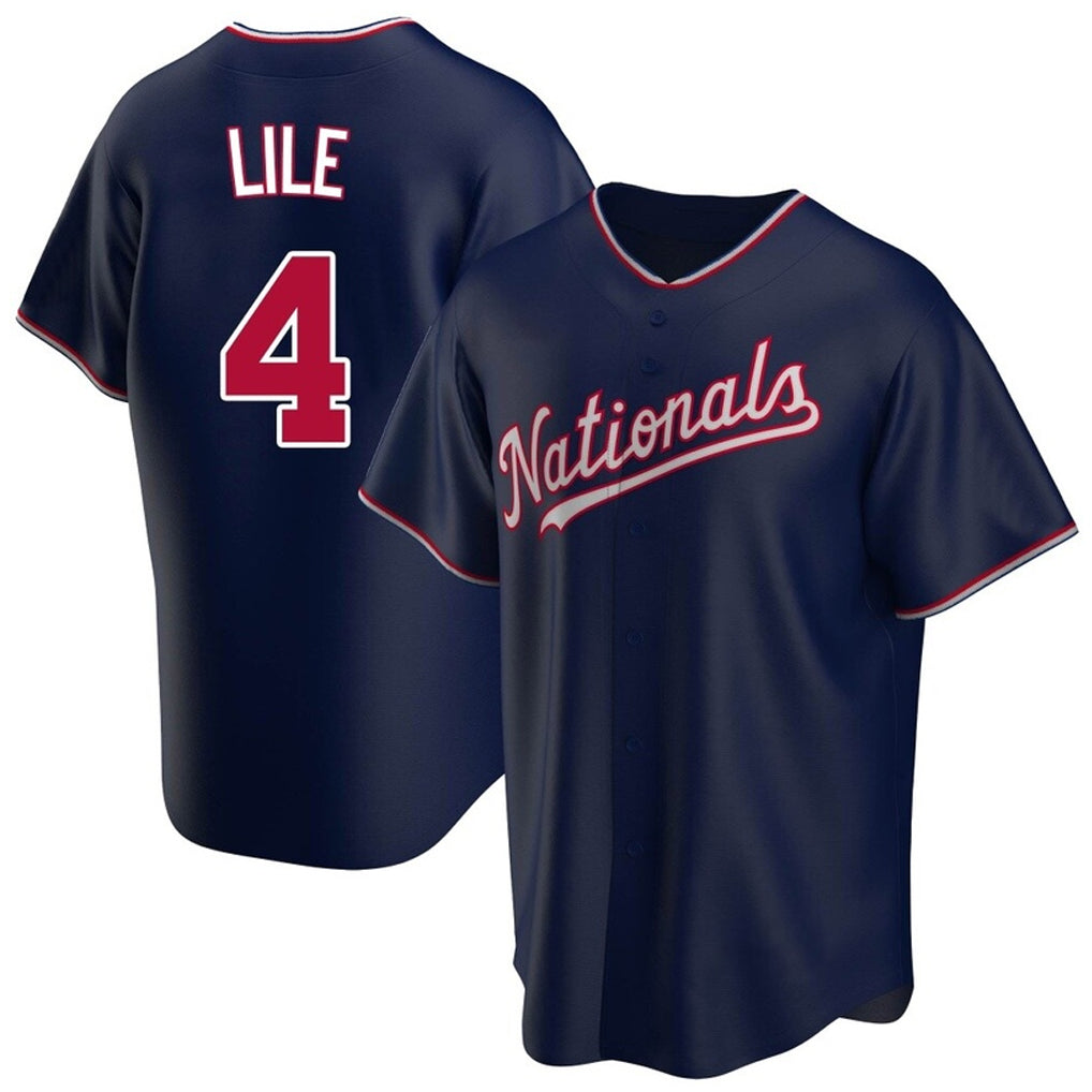 Kooe W.Nationals #4 Daylen Lile Player Navy Replica Game Stitched Jerseys