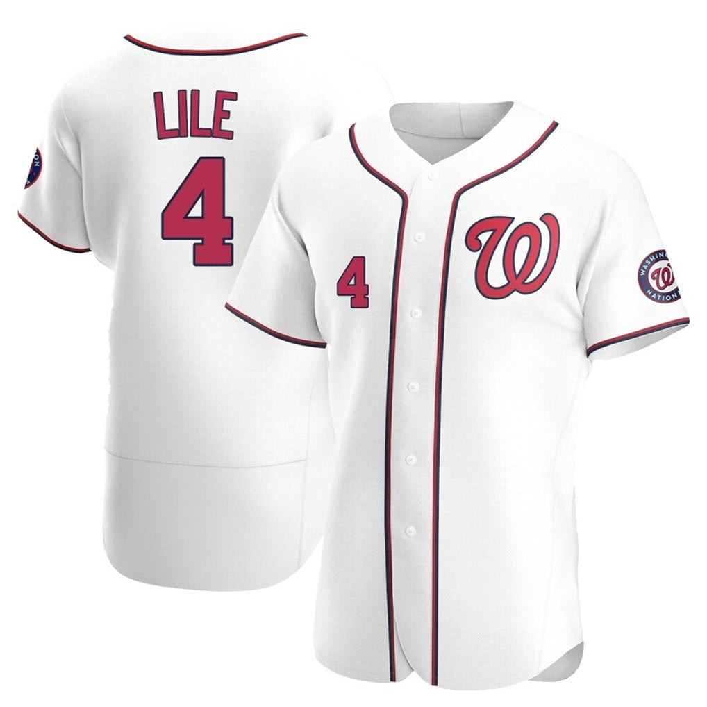 Kooe W.Nationals #4 Daylen Lile Player White Alternate Elite Stitched Jerseys