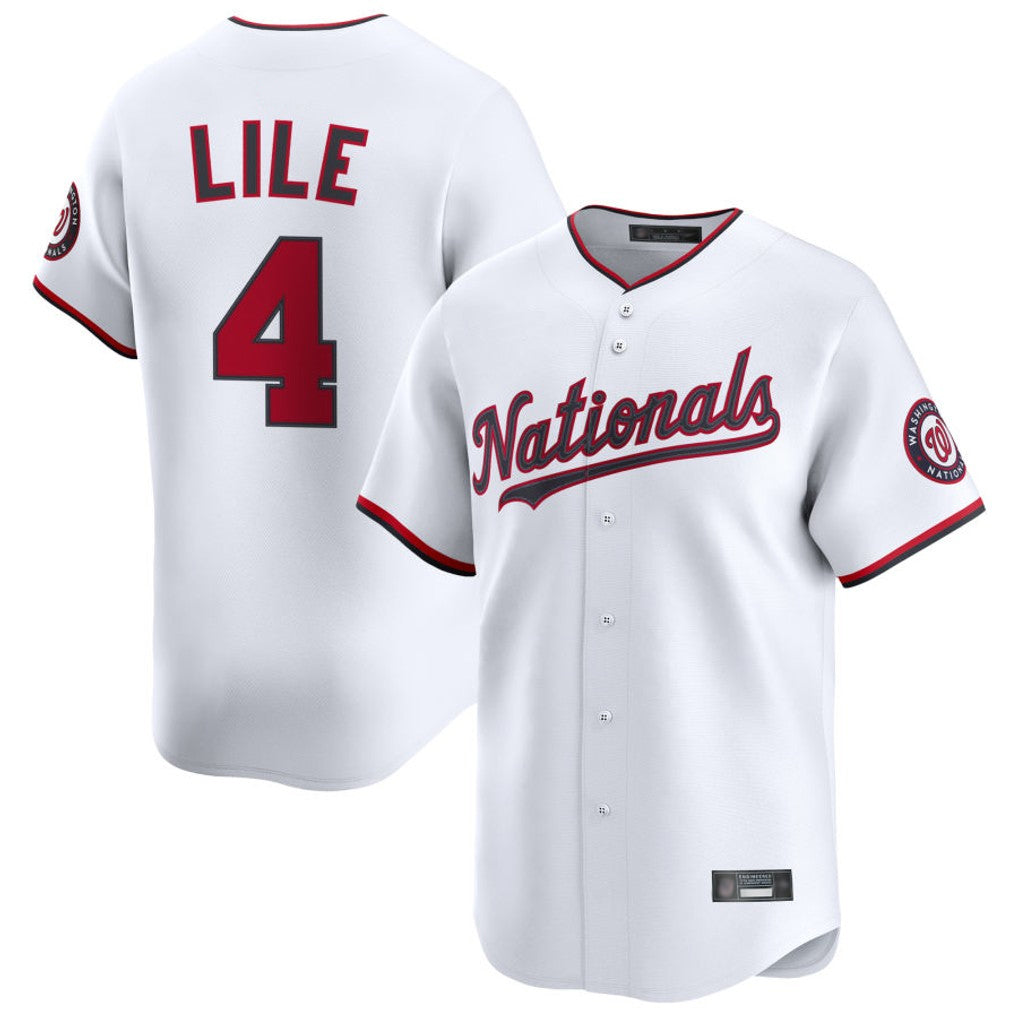 Kooe W.Nationals #4 Daylen Lile Player White Alternate Limited Replica Stitched Jerseys