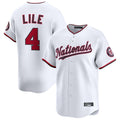 Kooe W.Nationals #4 Daylen Lile Player White Alternate Limited Replica Stitched Jerseys