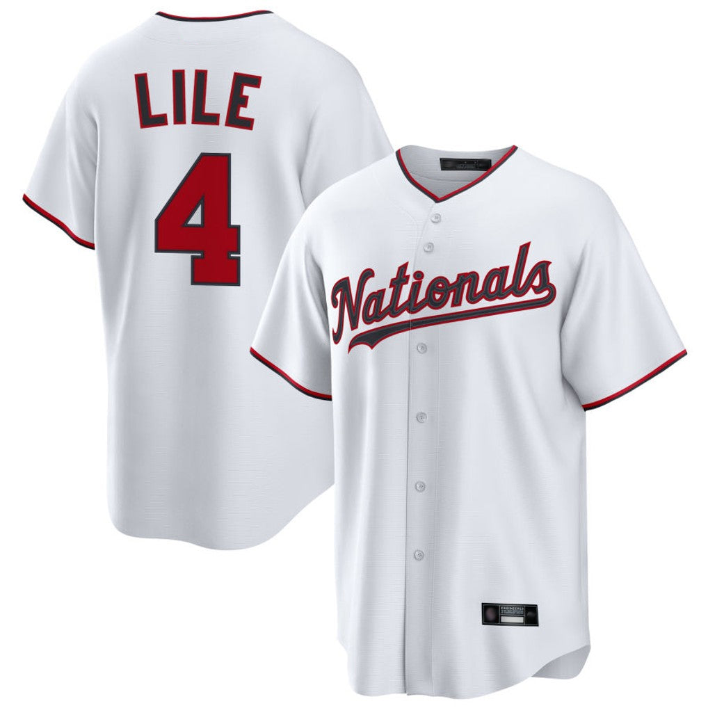 Kooe W.Nationals #4 Daylen Lile Player White Replica Game Stitched Jerseys