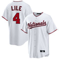 Kooe W.Nationals #4 Daylen Lile Player White Replica Game Stitched Jerseys