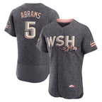 Kooe W.Nationals #5 CJ Abrams Player Gray City Connect Stitched Jerseys