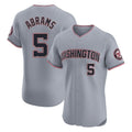 Kooe W.Nationals #5 CJ Abrams Player Gray Elite Road Replica Stitched Jerseys