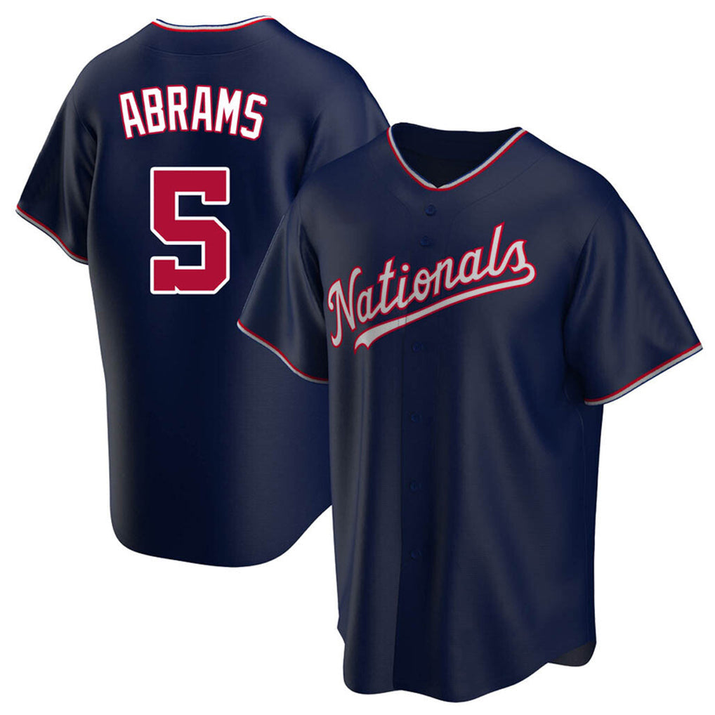 Kooe W.Nationals #5 CJ Abrams Player Navy Blue Replica Game Stitched Jerseys