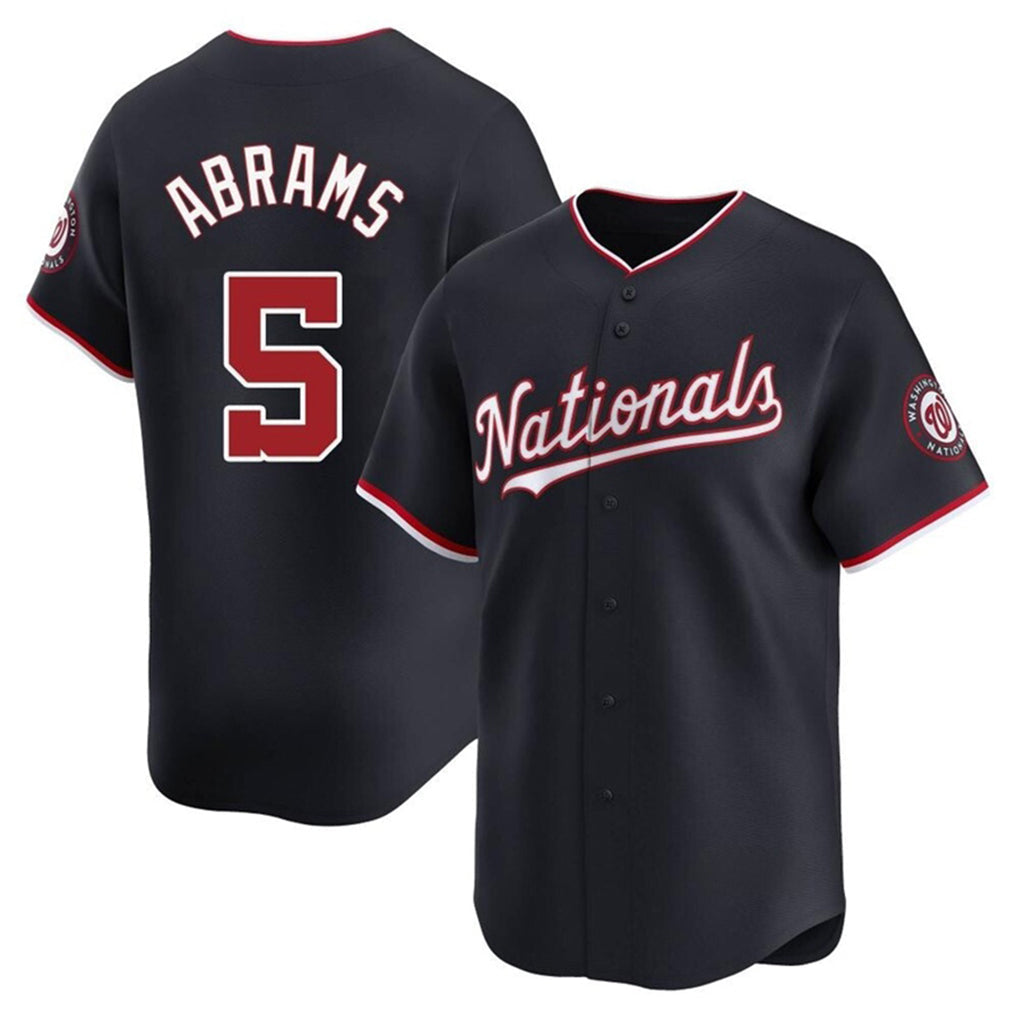 Kooe W.Nationals #5 CJ Abrams Player Navy Blue Replica Stitched Jerseys