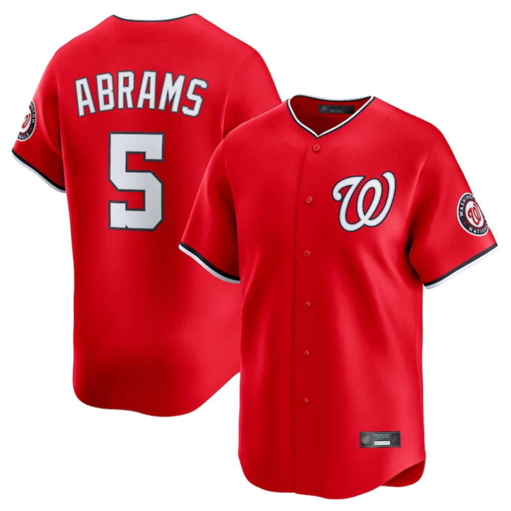 Kooe W.Nationals #5 CJ Abrams Player Red Limited Stitched Jerseys
