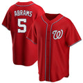 Kooe W.Nationals #5 CJ Abrams Player Red Replica Alternate Game Jerseys