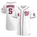 Kooe W.Nationals #5 CJ Abrams Player White Alternate Elite Stitched Jerseys