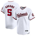 Kooe W.Nationals #5 CJ Abrams Player White Home Limited Stitched Jerseys