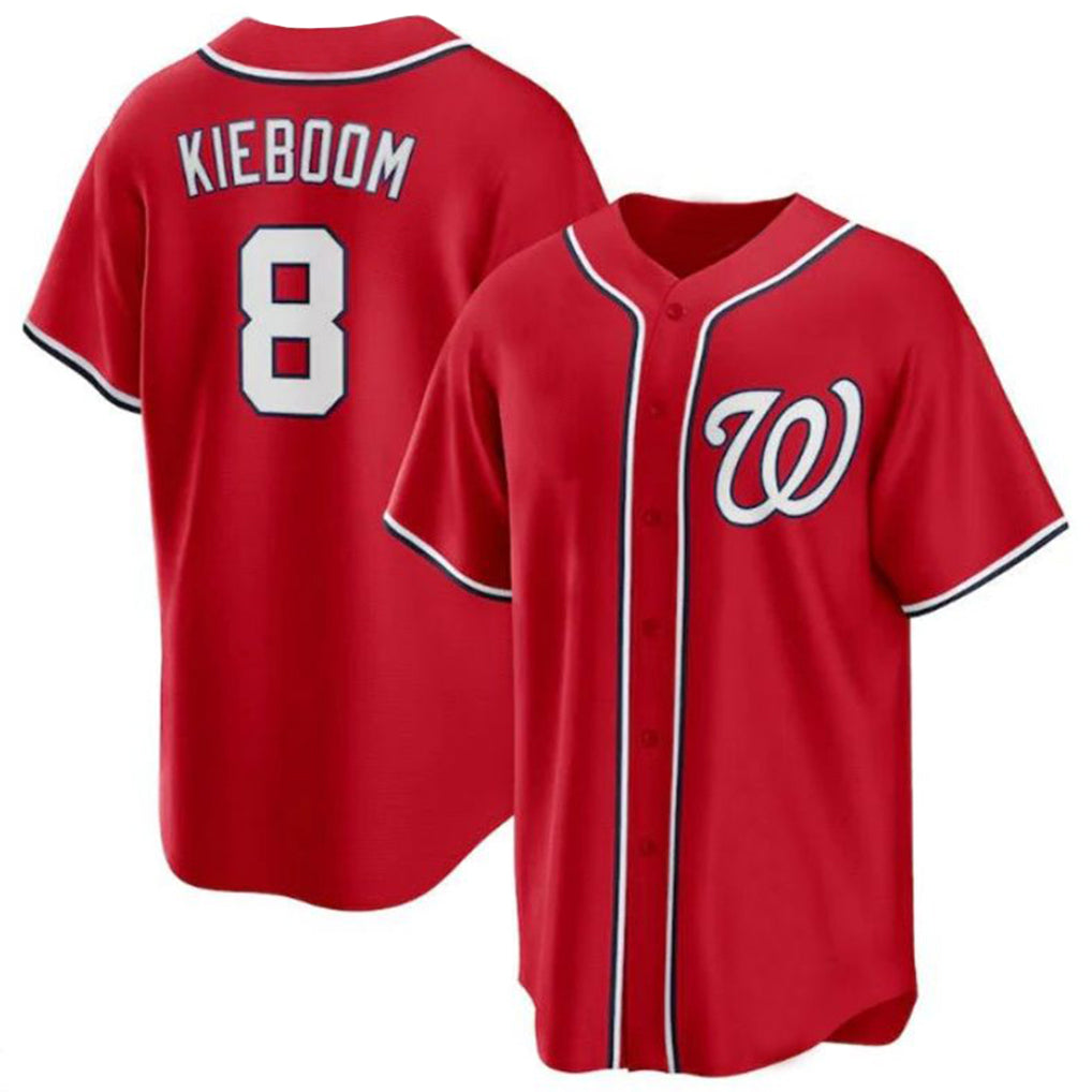 Kooe W.Nationals #8 Carter Kieboom Player Red Replica Game Stitched Jerseys