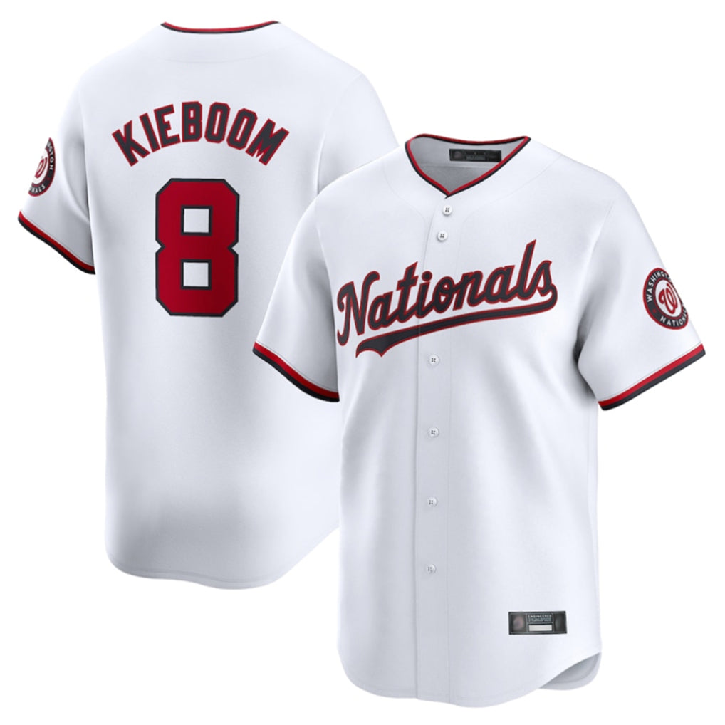 Kooe W.Nationals #8 Carter Kieboom Player White Home Limited Stitched Jerseys
