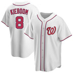 Kooe W.Nationals #8 Carter Kieboom Player White Home Replica Game Stitched Jerseys