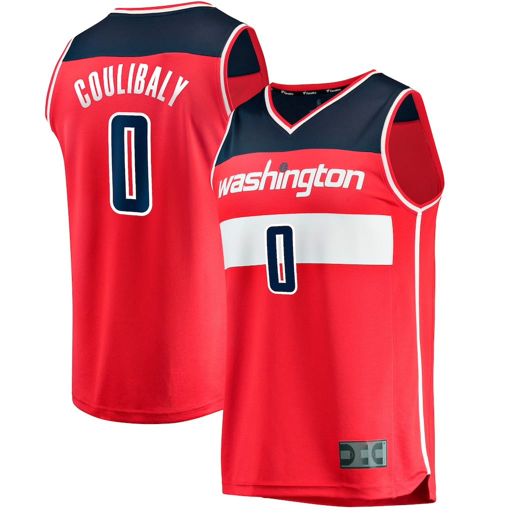 Kooe W.Wizards #0 Bilal Coulibaly Red Fast Break Replica Jerseys - Icon Edition