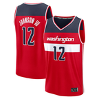 Kooe W.Wizards #12 Tre Johnson III Red 2025  Draft First Round Pick Fast Break Replica Jerseys - Icon Edition