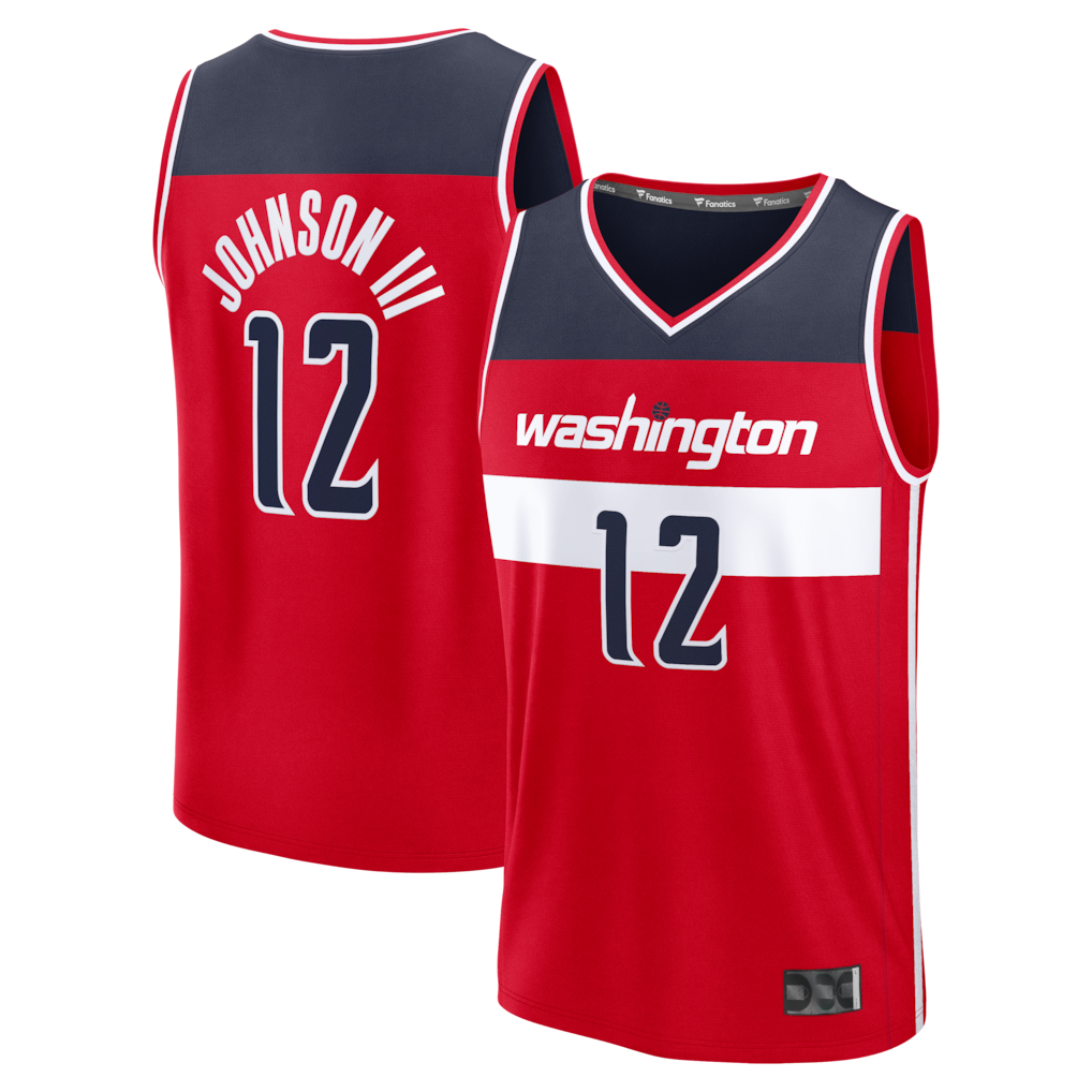 Kooe W.Wizards #12 Tre Johnson III Red Fast Break Replica Jerseys - Icon Edition