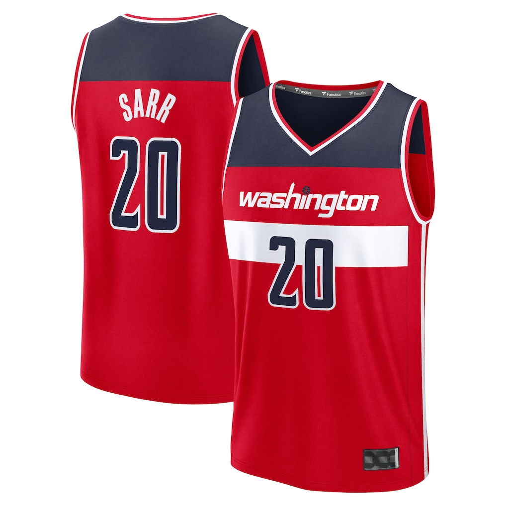 Kooe W.Wizards #20 Alex Sarr Red Fast Break Replica Jerseys - Icon Edition