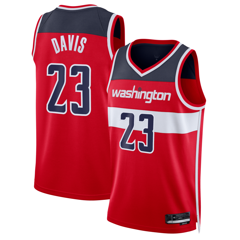 Kooe W.Wizards #23 Anthony Davis Red Swingman Jerseys - Icon Edition