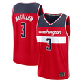 Kooe W.Wizards #3 CJ McCollum Red Fast Break Replica Player Jerseys - Icon Edition