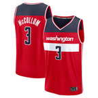 Kooe W.Wizards #3 CJ McCollum Red Fast Break Replica Player Jerseys - Icon Edition