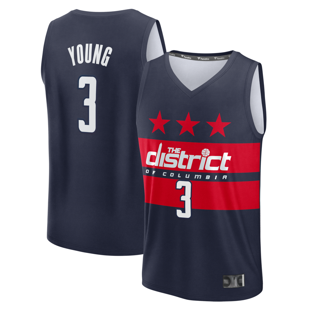Kooe W.Wizards #3 Trae Young Navy Fast Break - Statement Edition