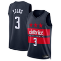 Kooe W.Wizards #3 Trae Young Navy Swingman Jerseys - Statement Edition