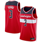 Kooe W.Wizards #3 Trae Young Red Swingman Jerseys - Icon Edition