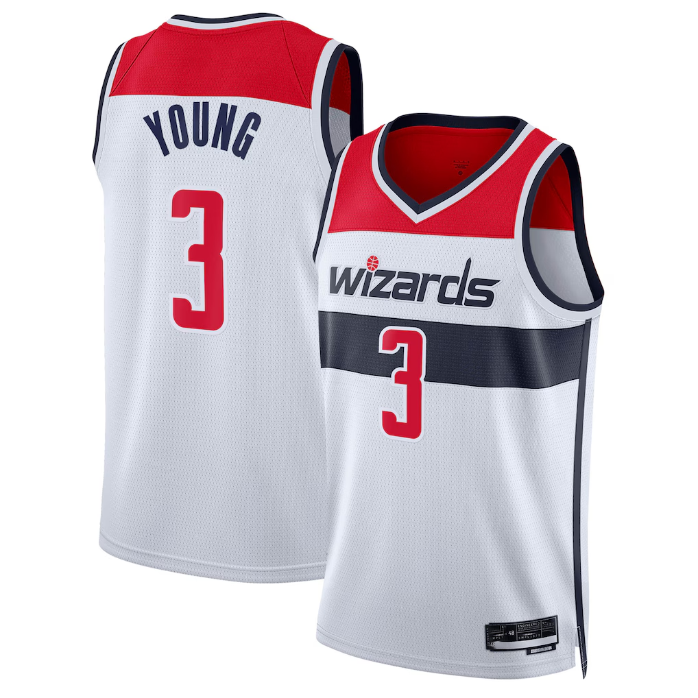 Kooe W.Wizards #3 Trae Young White Swingman Jerseys - Association Edition