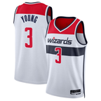 Kooe W.Wizards #3 Trae Young White Swingman Jerseys - Association Edition