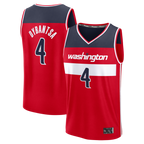 Kooe W.Wizards #4 AJ Dybantsa Red 2026 Draft First Round Pick Fast Break Jersey s- Icon Edition