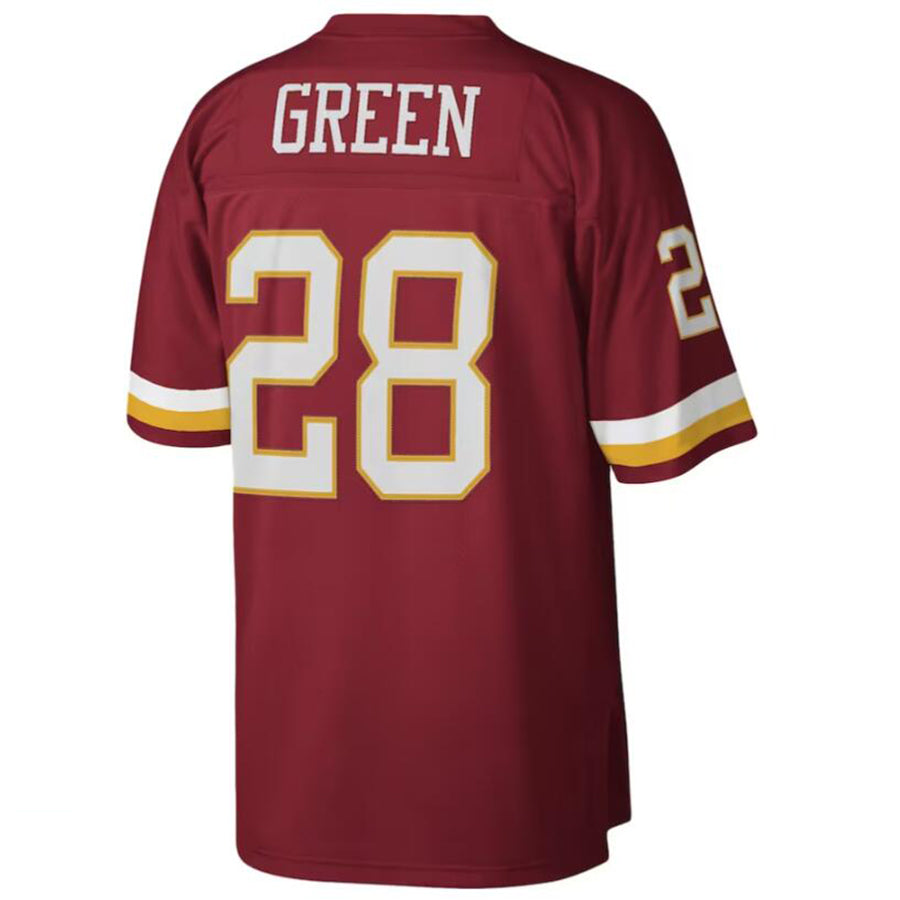Kooe Washington Football Team #28 Darrell Green Mitchell & Ness Burgundy Legacy Replica Stitched Jerseys