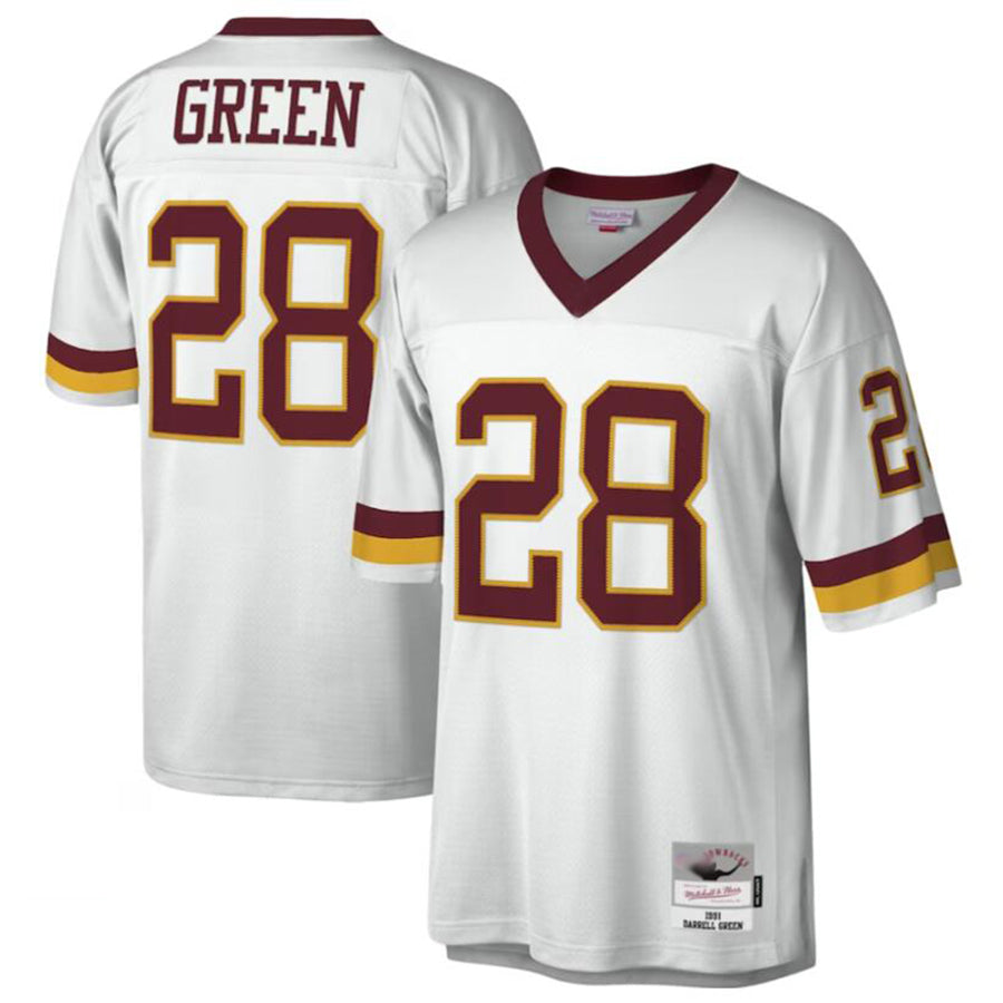 Kooe Washington Football Team #28 Darrell Green Mitchell & Ness White Legacy Replica Stitched Jersey