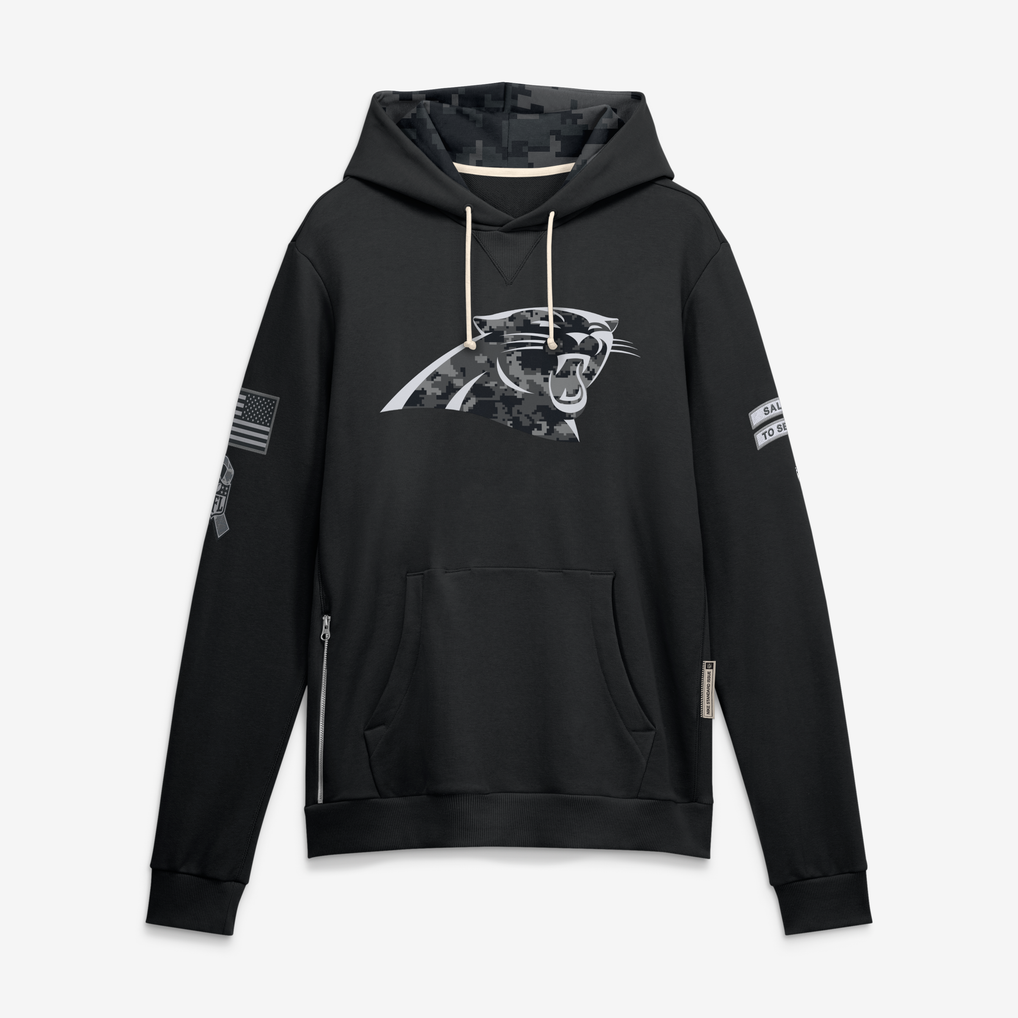 Kooe C.Panthers Black 2026 Salute to Service Sideline Dri-FIT Pullover Hoodie Jerseys
