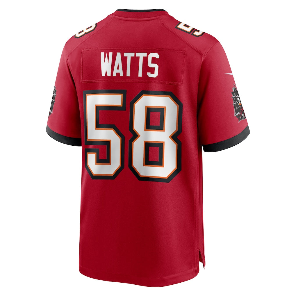 Kooe TB.Buccaneers #58 Markees Watts Red Game Jersey