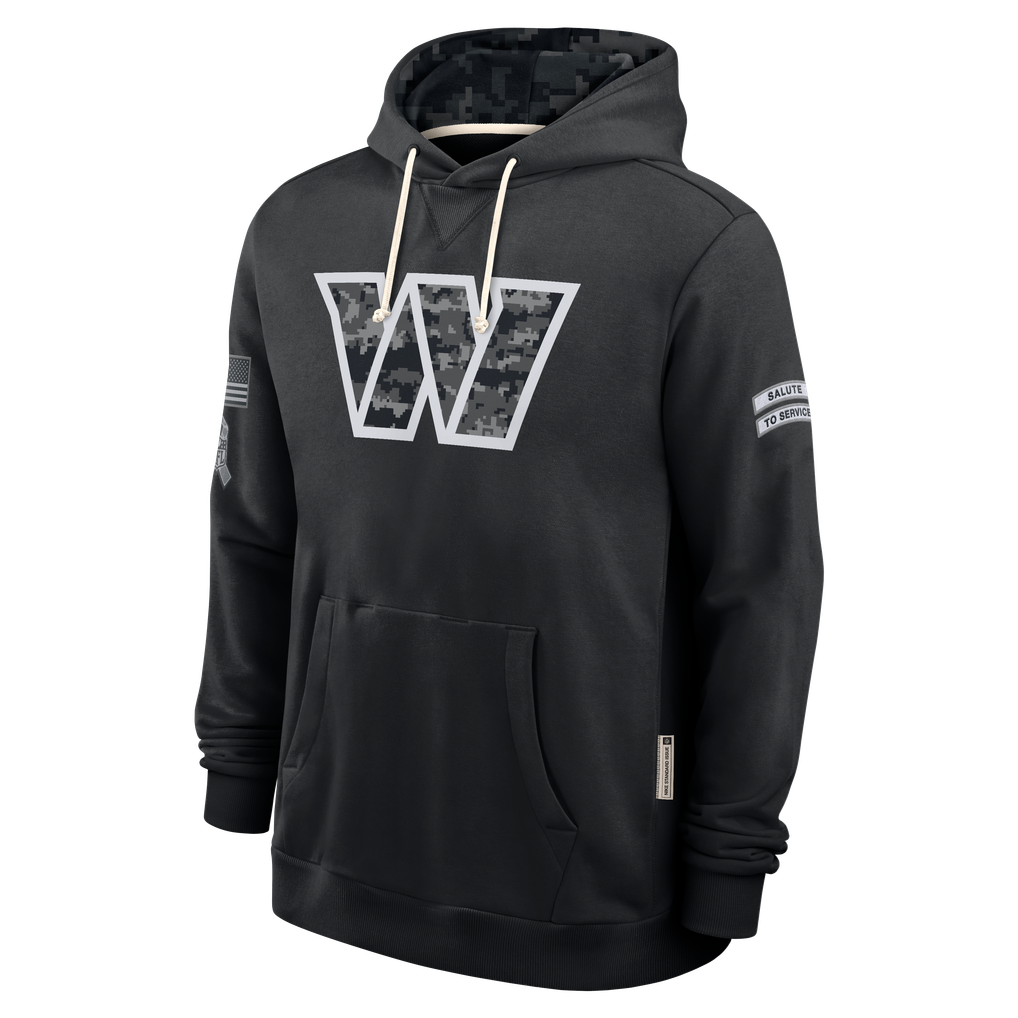 Kooe W.Commanders Black 2026 Salute to Service Sideline Dri-FIT Pullover Hoodie Jerseys