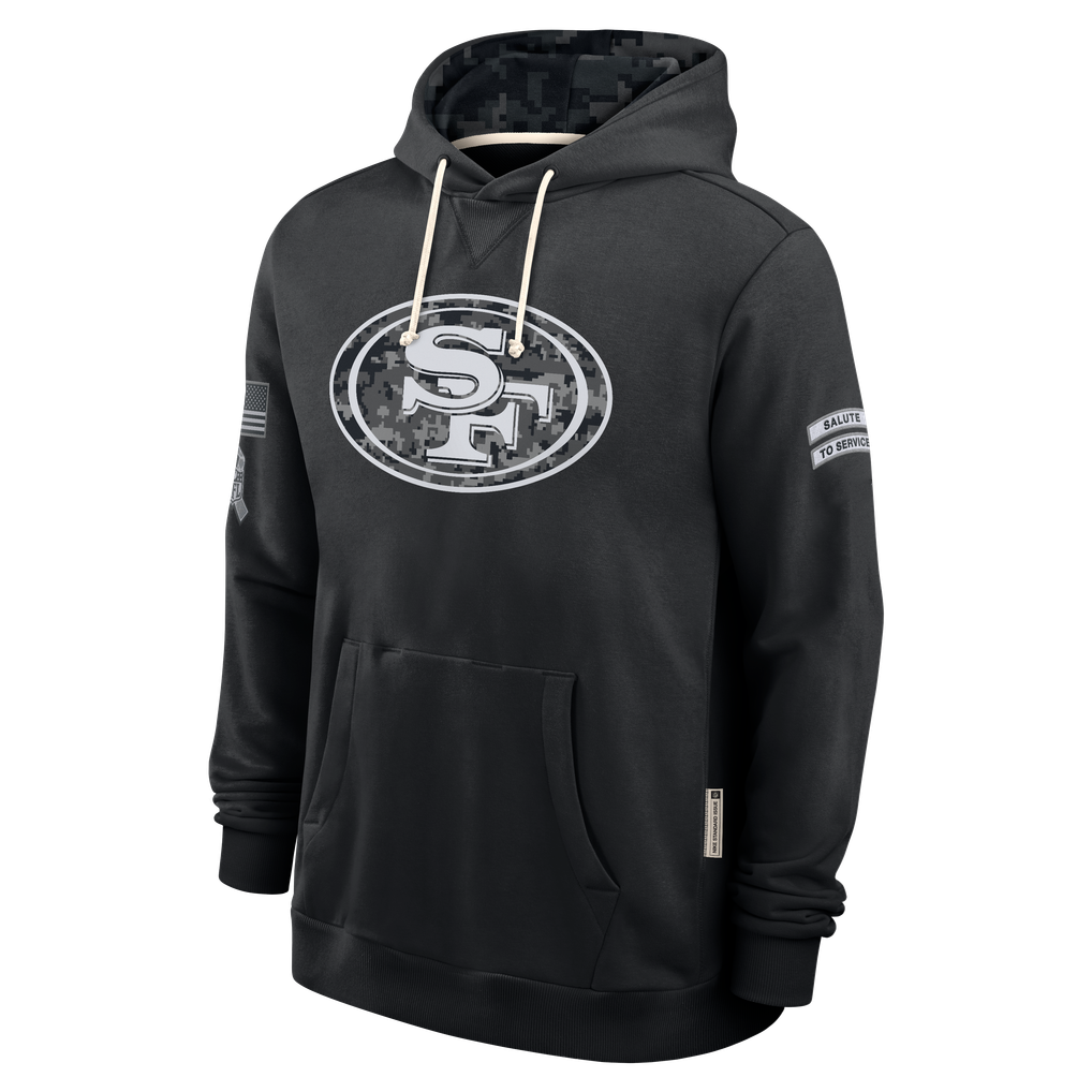 Kooe SF.49ers Black 2026 Salute to Service Sideline Dri-FIT Pullover Hoodie Jerseys