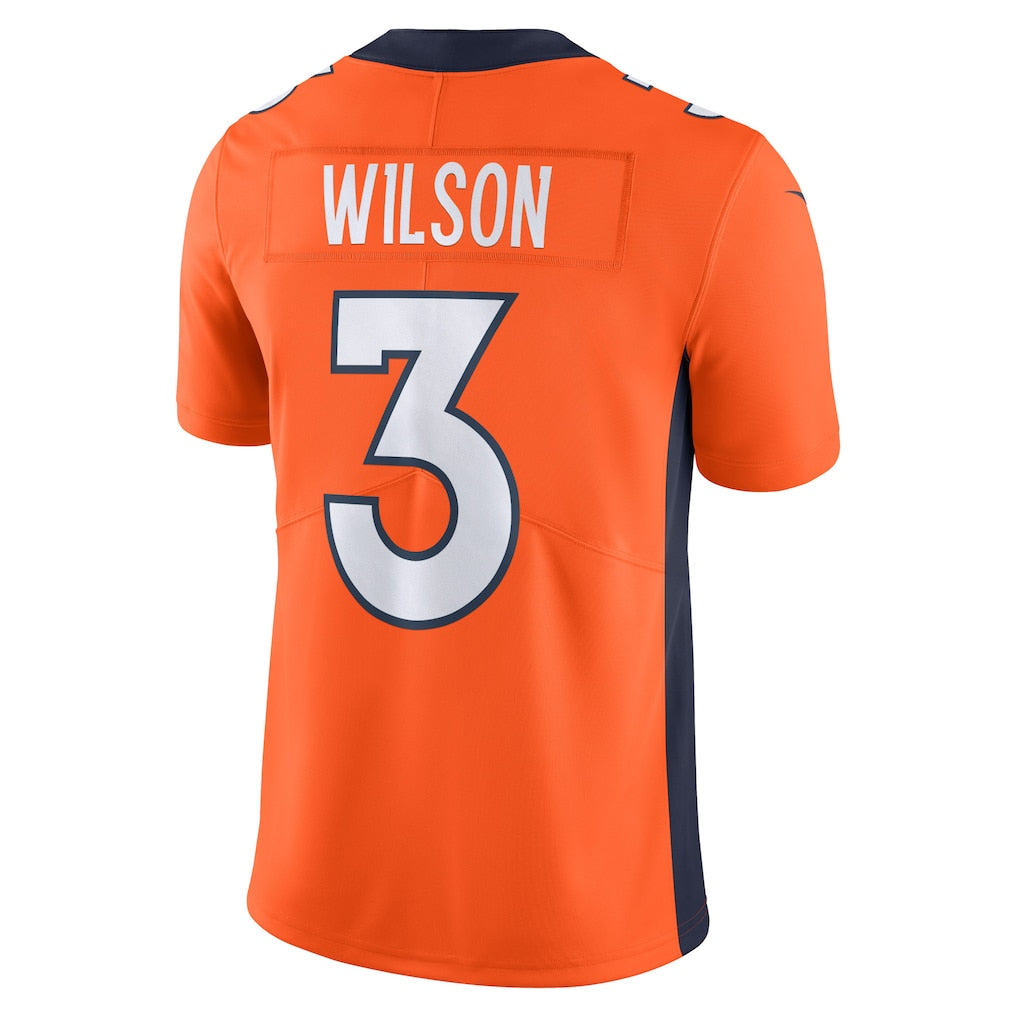 Kooe D.Broncos #3 Russell Wilson Orange Vapor Untouchable Limited Jersey