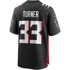 Kooe A.Falcons #33 Michael Turner Black Game Retired Player Jersey