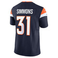 Kooe D.Broncos #31 Justin Simmons Navy Vapor F.U.S.E. Limited Jersey