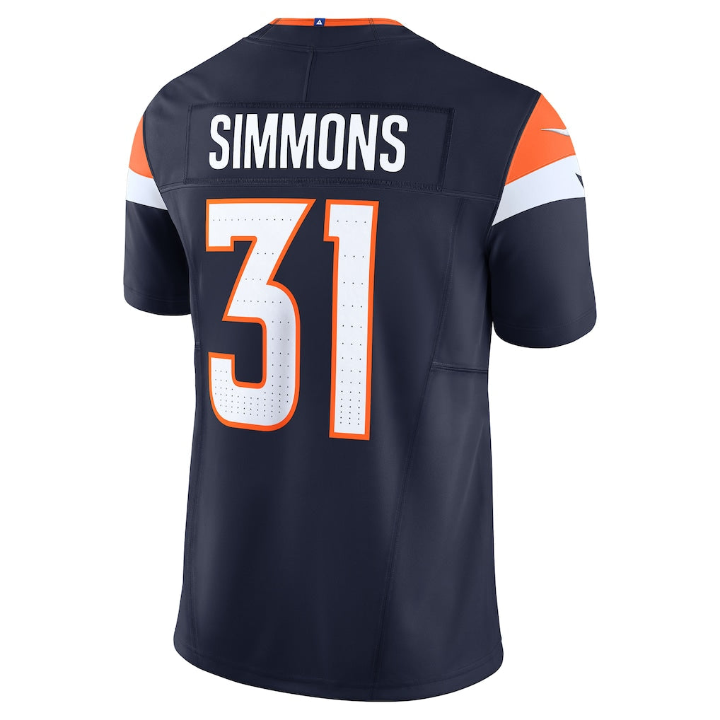 Kooe D.Broncos #31 Justin Simmons Navy Vapor F.U.S.E. Limited Jersey