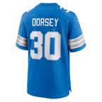 Kooe D.Lions #30 Khalil Dorsey Blue Team Game Jersey