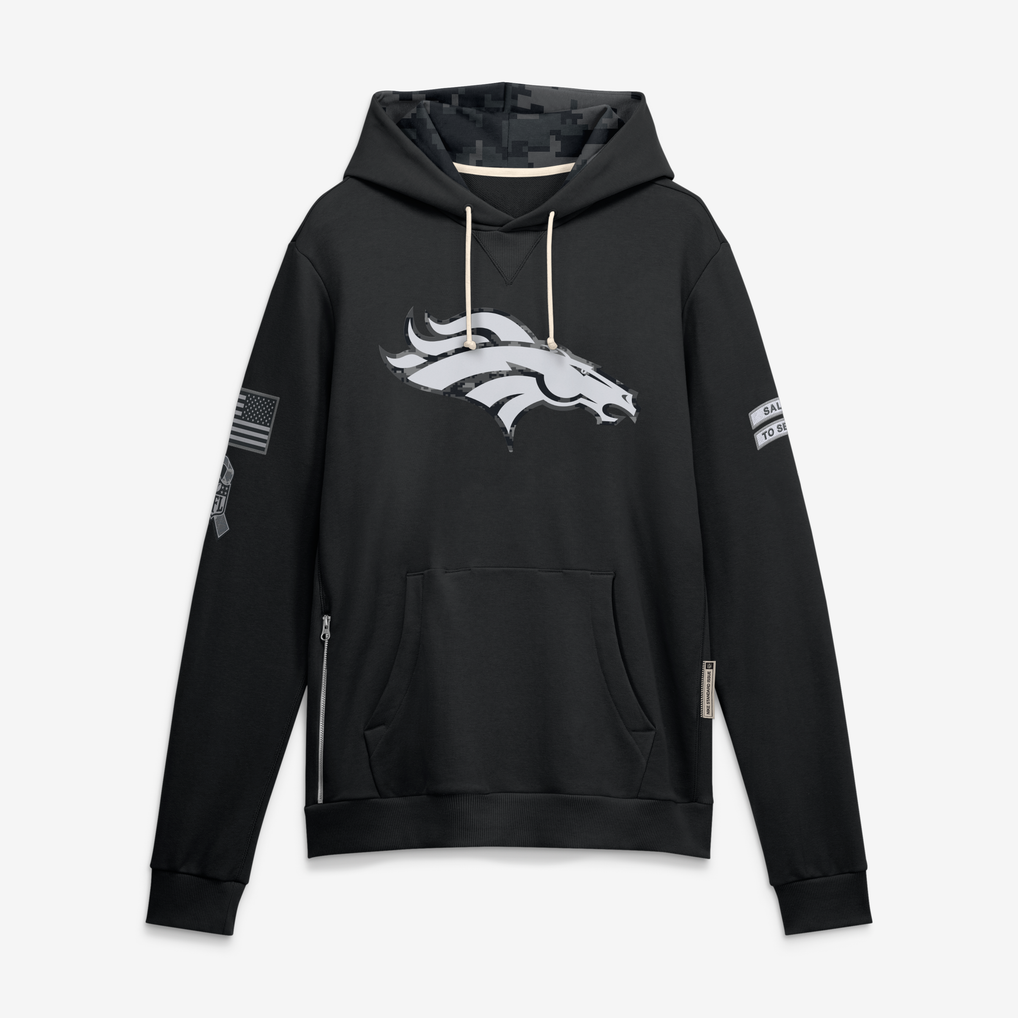Kooe D.Broncos Black 2026 Salute to Service Sideline Dri-FIT Pullover Hoodie Jerseys