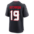 Kooe H.Texans #19 Xavier Hutchinson Navy Team Game Jersey