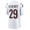 Kooe C.Bengals #29 Cam Taylor-Britt White Game Jersey