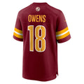 Kooe W.Commanders #18 Tyler Owens Burgundy Team Game Jersey
