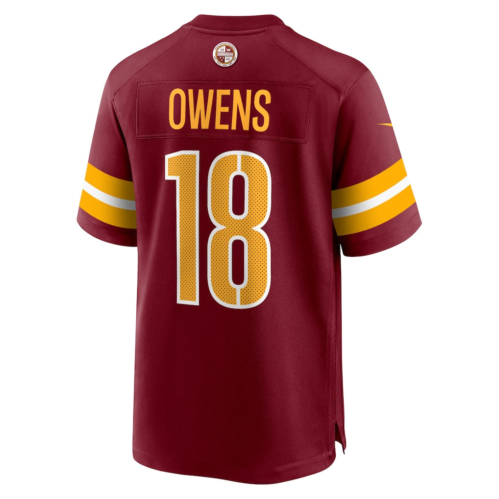 Kooe W.Commanders #18 Tyler Owens Burgundy Team Game Jersey