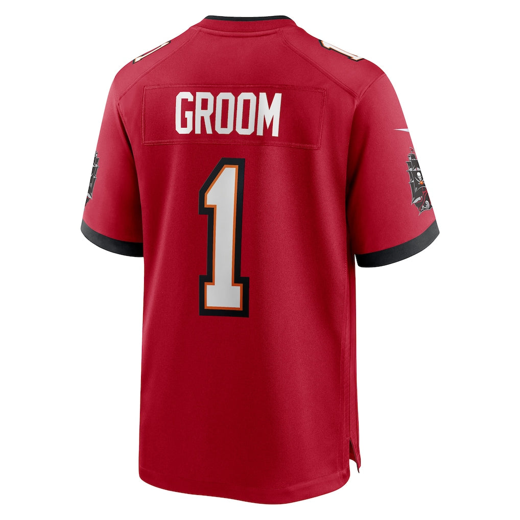 Kooe TB.Buccaneers #1 Groom Red Game Jersey